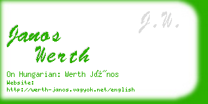 janos werth business card